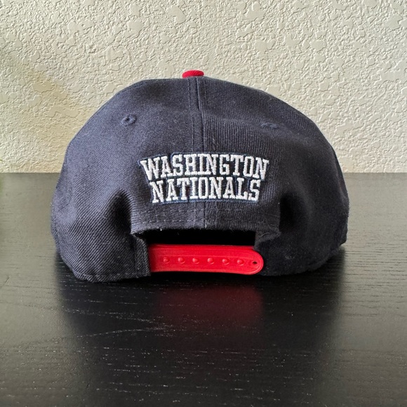 Washington Nationals New Era adjustable baseball cap navy with red bill - Picture 3 of 5
